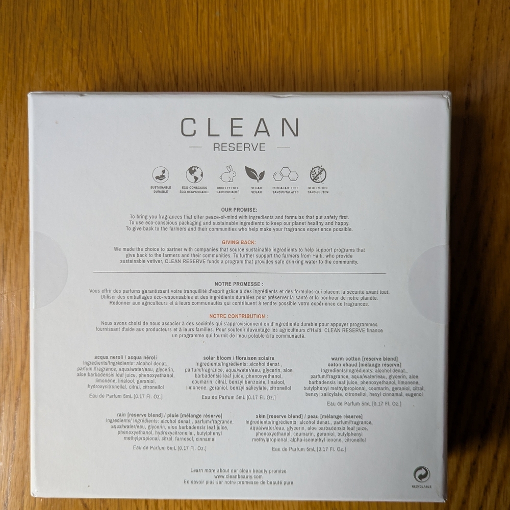 Clean Reserve Fragrance Set 5- 0.17 oz Bottles. - Picture 2 of 2